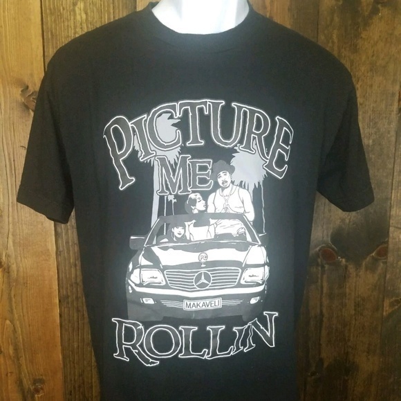 VTG 2PAC Planet Of The Grapes Shirt Mens Medium BA - Picture 1 of 4